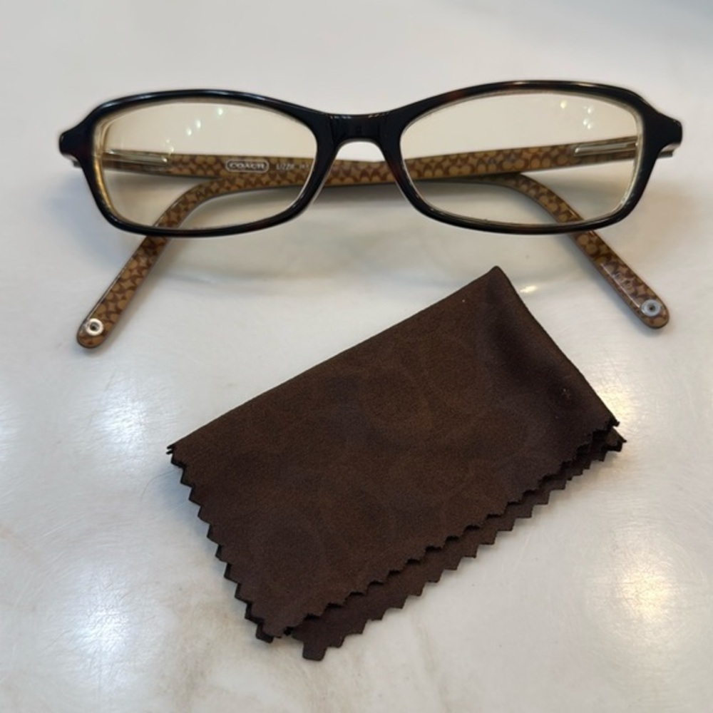 Coach Lizzie tortiseshell small rectangular eyeglasses  size 135 women’s petite